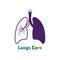 Lungs Organ medical clinic health  logo design template