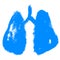 Lungs symbol. Hand drawn grunge design. Breathing. Lunge exercise. Lung cancer asthma, tuberculosis, pneumonia. Respiratory