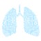 Lungs symbol. Hand drawn grunge design. Breathing. Lunge exercise. Lung cancer asthma, tuberculosis, pneumonia. Respiratory