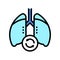 lungs transplant color icon vector illustration