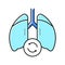 lungs transplant color icon vector illustration