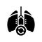 lungs transplant glyph icon vector illustration