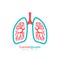 Lungs vector logo