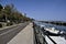 lungumare trieste, a pedestrian park by the coastline of selerno, italy