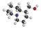 lupinine lupin alkaloid molecule. 3D rendering. Atoms are represented as spheres with conventional color coding: hydrogen white.