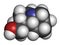 lupinine lupin alkaloid molecule. 3D rendering. Atoms are represented as spheres with conventional color coding: hydrogen white.