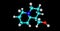 Lupinine molecular structure isolated on black