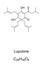 Lupulone, a component of hops, chemical formula and structure