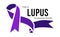 Lupus Awareness Month. Vector illustration with ribbon on white