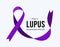 Lupus Awareness Month. Vector illustration with ribbon on white