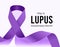 Lupus Awareness Month. Vector illustration with ribbon on white