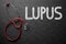 Lupus Handwritten on Chalkboard. 3D Illustration.