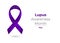 Lupus purple awareness month low poly ribbon