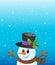 Lurking snowman in snowy weather theme 1