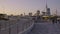 The Lusail Pedestrian Bridges, also known as the Glass Bridge of Lusail, in Lusail, Qatar