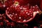 Luscious Juicy pomegranate slice. Generate Ai