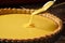 luscious lemon curd filling in delicate pastry crust for tart and sweet dessert
