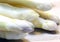 Luscious mature white asparagus