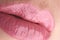 Luscious pink lips