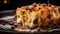 Luscious Slice Of Bread Pudding: Captivating Food Photography