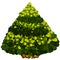 Lush and fluffy grand Green Christmas tree made of dots