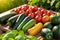 Lush Garden Vegetables in Sunlit Backyard