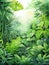 Lush green plants and foliage eco friendly background