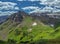 Lush Green and Rugged Peaks at Yankee Boy Basin, Mount Sneffels Wilderness, Ouray, Colorado