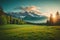 Lush Green Valley and Majestic Distant Mountains