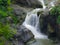 Lush Landscape: Captivating Waterfall Flows Among Greenery