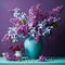 Lush Lilac Arrangement: Teal And Pink With 3d Effect