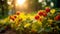 Lush strawberries in greenhouses, organic farming concept, sony a1 camera, golden hour, deep focus.