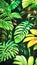 Lush Tropical Rainforest Canopy illustration Artificial Intelligence artwork generated