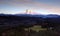 Lush Valley Leads To Mountan Landscape Mount Hood Cascade Range