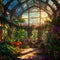 Lush and Vibrant Greenhouse with Unique and Exotic Plants