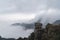 Lushan mountain landscape of waterfall clouds