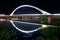 Lusitania bridge over Guadiana River at night