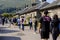 Luss, Argyll & Bute, Scotland, August, 25, 2019: Hundreds of people visit a small picturesque village on the west bank of Loch Lom