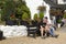 Luss, Argyll & Bute, Scotland, August, 25, 2019: Hundreds of people visit a small picturesque village on the west bank of Loch Lom