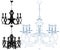 Luster Chandelier Isolated Illustration Vector