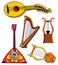 Lute lira harp balalaika musical instrument