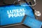 Luteal phase (menstrual cycle related) medical concept on tablet