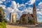 Luteran Christ Church and road with cars in front, Windhoek, Nam