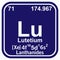Lutetium Periodic Table of the Elements Vector illustration eps 10