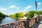 Luther Bridge and Spree river in Berlin, Germany