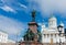 Lutheran cathedral and monument to Russian Emperor Alexander II