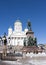 Lutheran Helsinki cathedral and monument to Russian Emperor Alexander II, Finland