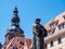 Lutherstadt Eisleben statue of Luther in the market