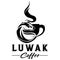 Luwak or Civet coffee logo