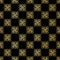 Luxe Gold Black Chess Board Style Pattern, Seamless Vector, Drawn Texture